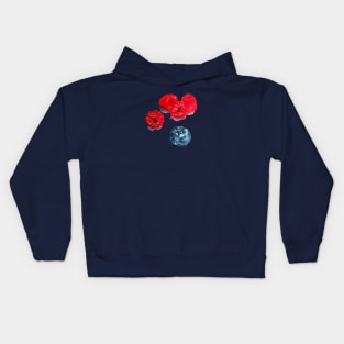 One blueberry and four strawberries Kids Hoodie